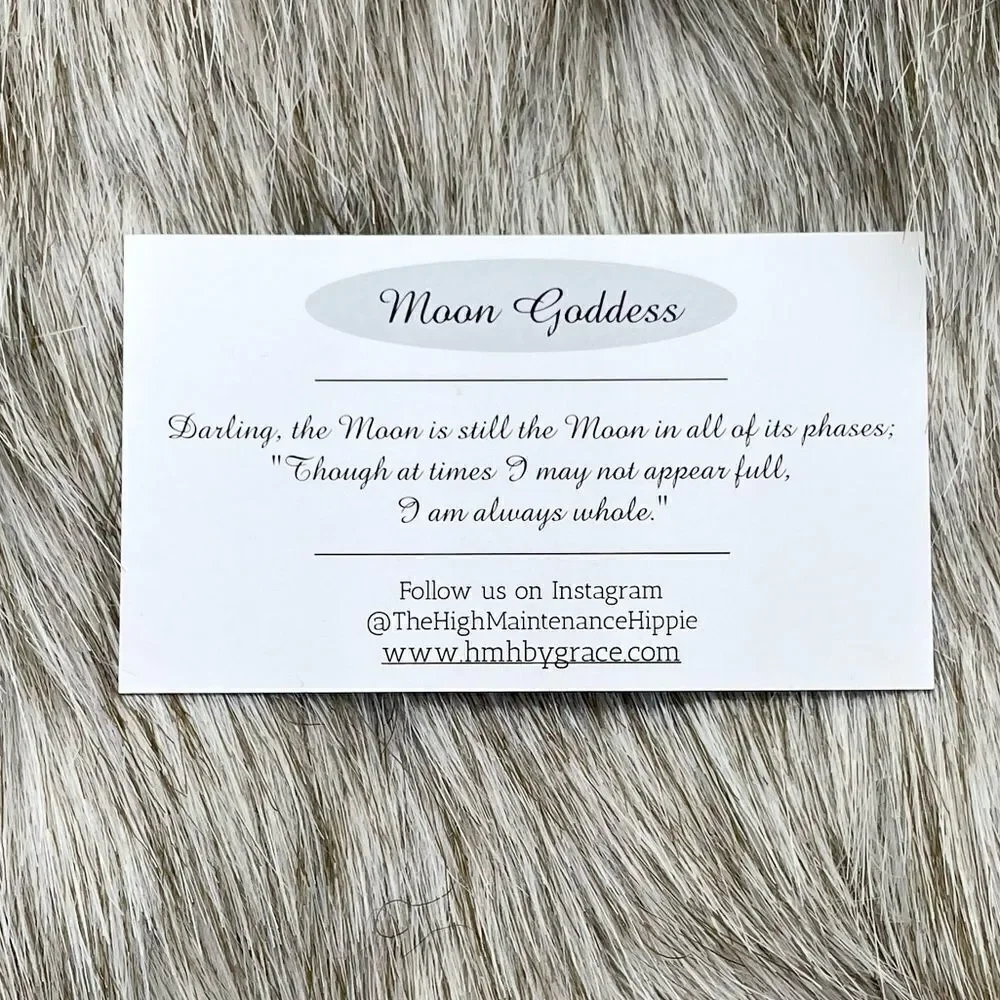HighMaintenanceHippie Sterling Silver Crescent Moon Goddess Necklace